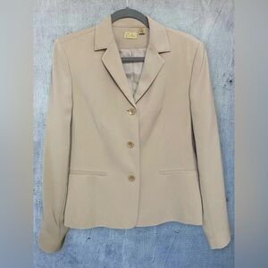 Caslon Beige Tan Lined Suit Jacket